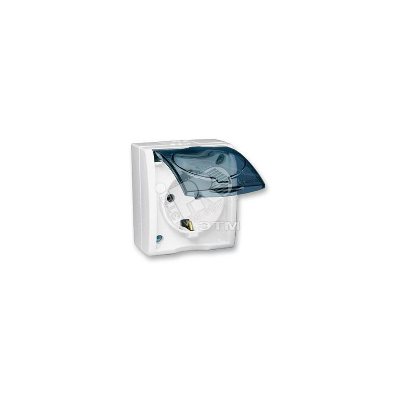 15 Aqua Розетка 2Р+Е Schuko с крышкой полупр. IP54 16А 250В винтовой зажим S15A белый