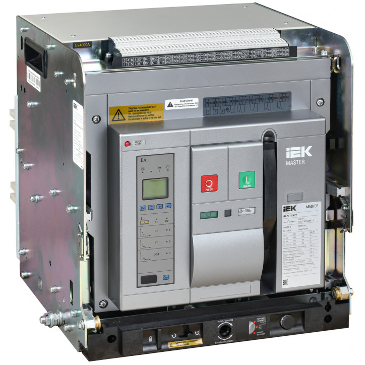 Воздушный автоматический выключатель переменного тока ВА77 выдвижного исполнения 3 полюса типоразмер F 100кА 4000А EA с набором Воздушный автоматический выключатель переменного тока ВА77 выдвижного исполнения 3 полюса типоразмер F 100кА 4000А EA с набором