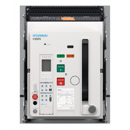 Воздушный выключатель серии HGS, арт. HGS16A3BM0C0S054LBAER (1600А, 3P, 65кА, выкатной c горизонтальным расположением шин, реле 