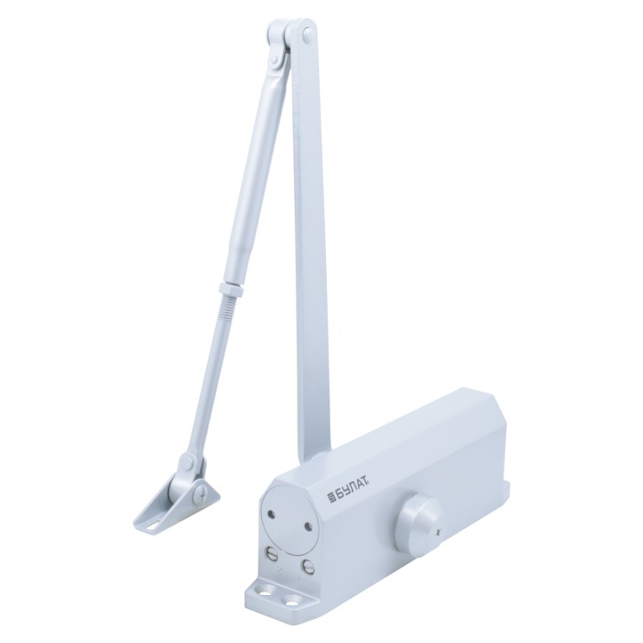 БУЛАТ Доводчик дверной ДД 504/4 A-S (60-85 кг) серебро (10)