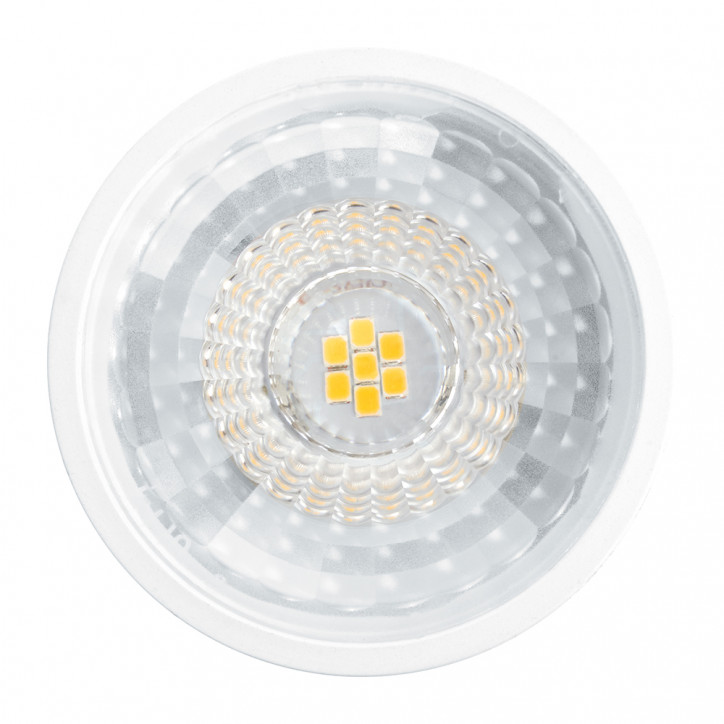 Лампа светодиодная, (7W) 230V GU10 6400K MR16 с линзой 110 градусов, LB-1607