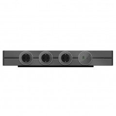 MultiTrack Розетка 2К+З круглая 16А/250В Графит