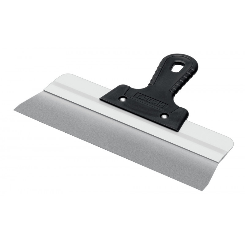 Шпатель усиленный фасадный нержавеющий, алюминиевая направляющая, 300 мм, 1к ручка
