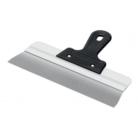 Шпатель усиленный фасадный нержавеющий, алюминиевая направляющая, 300 мм, 1к ручка
