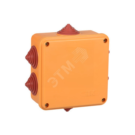 Коробка распаячная огнестойкая ПС 100х100х50мм 4P 10мм2 IP55 6 вводов