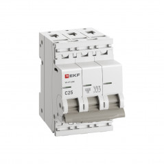 Автоматический выключатель ВА 47-63N 3P 25А (C) 4,5 кА PROXIMA