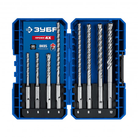 Набор буров ПРОФИ-4Х №2, буры SDS-plus, 8шт