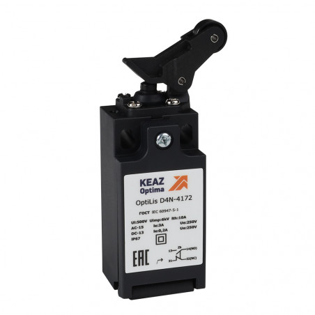 Выключатель концевой OptiLiS D4N-4172 рычаг роликовый вертикальное перемещение EN 50047 XCKN2127P20