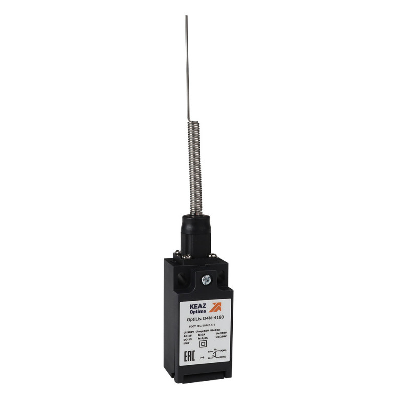 Выключатель концевой OptiLiS D4N-8180 пружина со стержнем кошачий ус EN 50047 XCKT2106P16