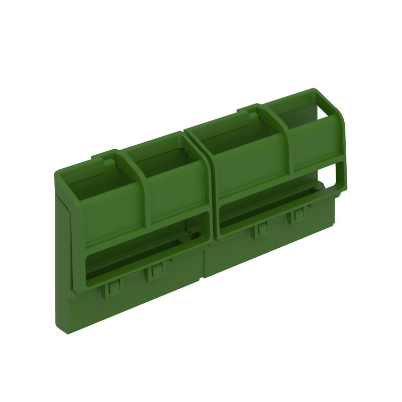 Шинный держатель FRAME 162мм (4 сегмента, до 20 полюсов), зеленый (для всех щитов)