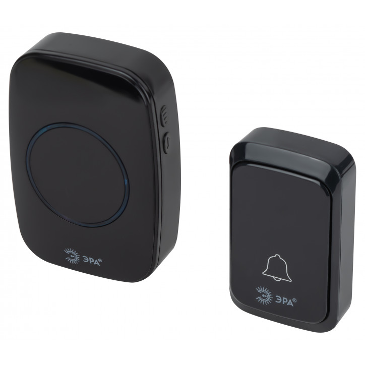 Звонок дверной беспроводной на батарейках 38 мелодий 180м IP20 с регулятором громкости и световой индикацией черный 3АА/А23 C88 Звонок дверной беспроводной на батарейках 38 мелодий 180м IP20 с регулятором громкости и световой индикацией черный 3АА/А23 C88