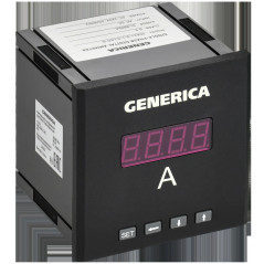 Амперметр цифровой щитовой однофазный 96х96мм LED GENERICA