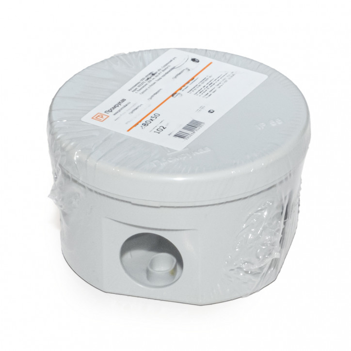 Коробка распаячная для о/п безгалогенная (HF) 80х50 (102шт/кор) (аналог 67025)