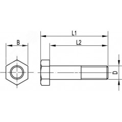 Болт шестигранный М8х70
