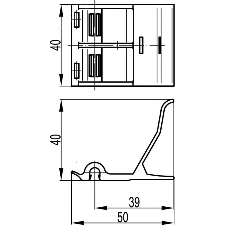 Держатель кабелей для коробов 90х50 и 110х50 мм Держатель кабелей для коробов 90х50 и 110х50 мм