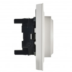 BRITE Розетка двойная с заземлением без защитных шторок 16А в сборе РС12-3-БрЖ жемчуг