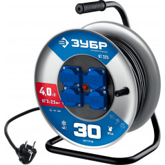 Удлинитель силовой на стальной катушке КГ-325, КГ, 3 x 2.5 мм2, 30 м, 4000 Вт, IP44, Профессионал