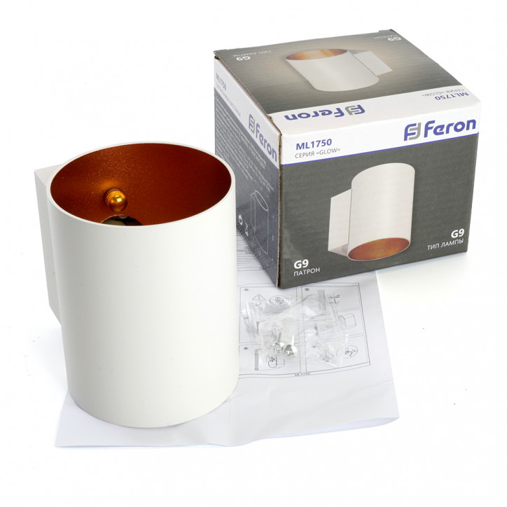 Светильник настенный 15W, 230V, G9, белый и золото ML1750