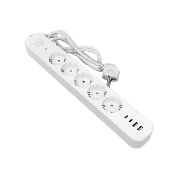 Удлинитель LUX 5 гнезд 2USB 2,4А+2type-C 5 метров 1,5мм2 EKF Удлинитель LUX 5 гнезд 2USB 2,4А+2type-C 5 метров 1,5мм2 EKF