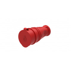 MultiSet Розетка 2К+З кабельная каучуковая 16А/250В IP44 Красная