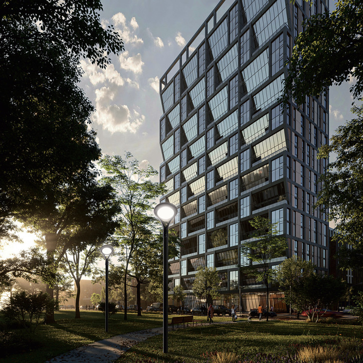 Светильник уличный светодиодный 50W 5000lm 5000K SP7020 черный