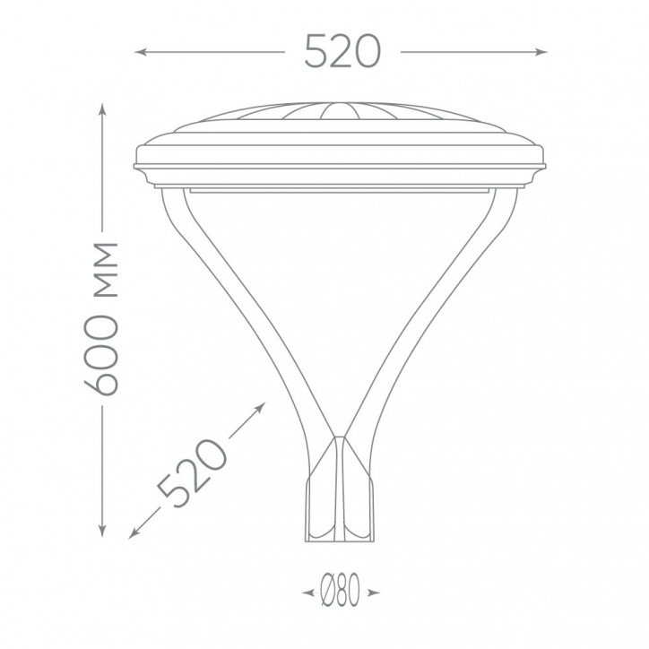 Светильник уличный светодиодный 50W 5000lm 5000K SP7020 черный