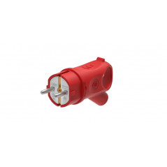 MultiSet Вилка 2К+З угловая каучуковая 16А/250В IP44 Красная