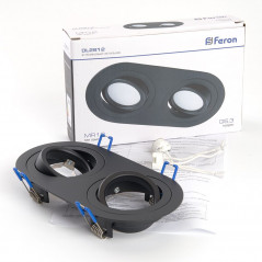 Светильник потолочный встраиваемый, MR16 G5.3, черный, DL2812