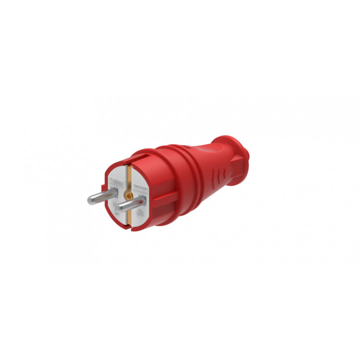 MultiSet Вилка 2К+З прямая каучуковая 16А/250В IP44 Красная MultiSet Вилка 2К+З прямая каучуковая 16А/250В IP44 Красная