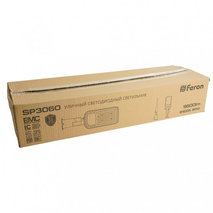 Уличный светодиодный светильник 80W 100-265V/50Hz цвет серый (IP65), SP3060