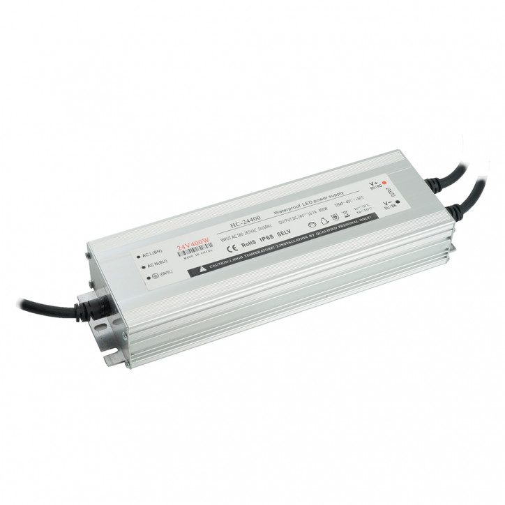 Трансформатор электронный для светодиодной ленты 400W 24V 245*77*41мм IP67 (драйвер) LB007 FERON