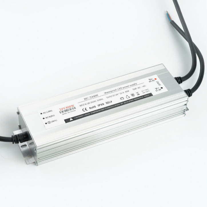 Трансформатор электронный для светодиодной ленты 400W 24V 245*77*41мм IP67 (драйвер) LB007 FERON