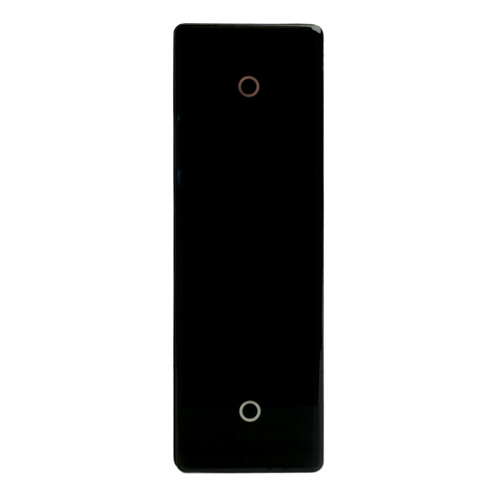 Выключатель беспроводной одноклавишный двухкнопочный стекло черный Feron