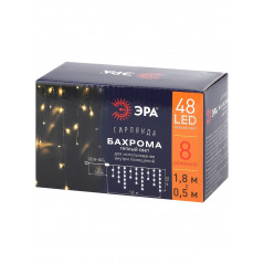ENIB-01B Гирлянда LED Бахрома 1,8х0,5 м теплый свет 8 режимов 220V, IP20 (100/800)