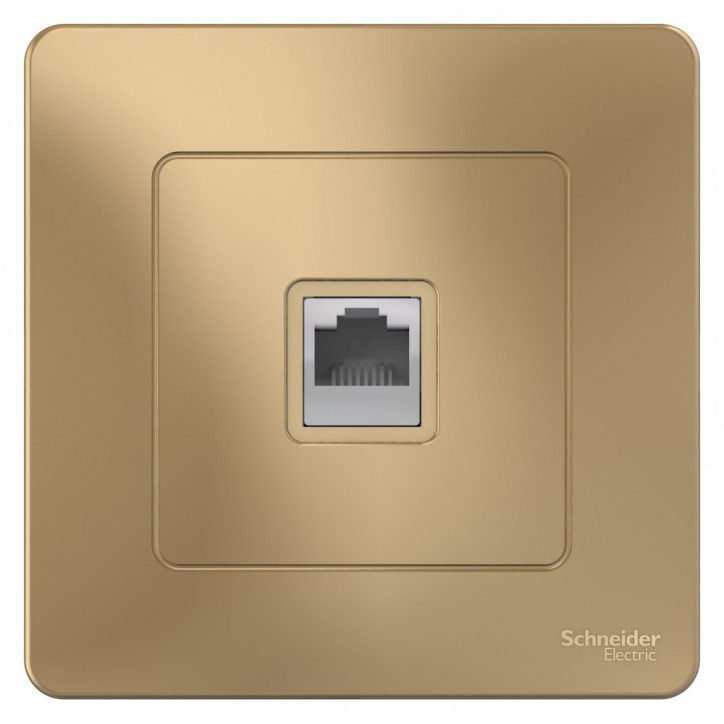 BLANCA скрытой установки розетка телефонная RJ11, титан BLANCA скрытой установки розетка телефонная RJ11, титан