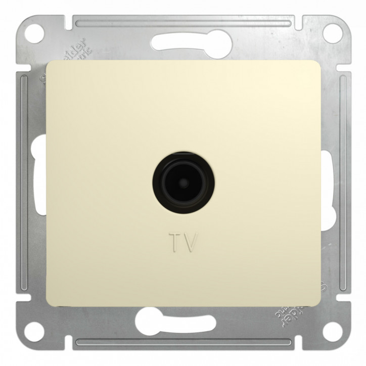 GLOSSA Розетка телевизионная TV в рамку 1дБ бежевая