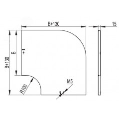 Крышка на угол CPO 90 горизонтальный 90° осн.300 в комплекте с метизами и пластинами PTCE