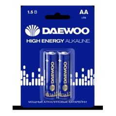 Элемент питания LR 6 (AA) DAEWOO High Energy Alkaline блистер, 2 шт.