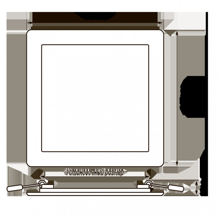 Светильник светодиодный ДВО-9w 4000K 600 Лм IP40 WH 145мм встраиваемый квадрат Светильник светодиодный ДВО-9w 4000K 600 Лм IP40 WH 145мм встраиваемый квадрат