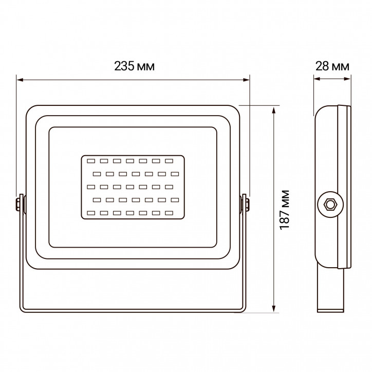 PFL- 30W RGB BL IP65 Прожектор ЧЕРНЫЙ Jazzway