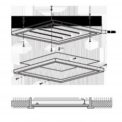 Светильник светодиодный 595х595 ДВО- 48w 4000K 4560Лм IP40