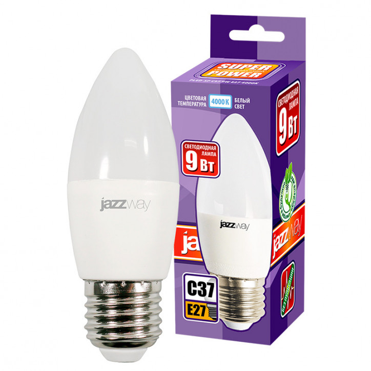 Лампа светодиодная LED 9w E27 4000K свеча Лампа светодиодная LED 9w E27 4000K свеча