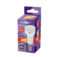 Лампа светодиодная LED 7w 4000K E14 зеркальная  230/50 Jazzway