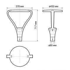 PGL 02 60w 3000K IP65 GR AC100-270 (парковый) (5лет гар.) Jazzway