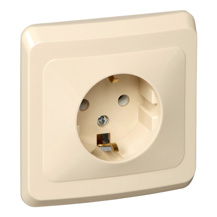 ЭТЮД Розетка скрытая с заземлением без шторок бежевая ЭТЮД Розетка скрытая с заземлением без шторок бежевая