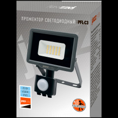 Прожектор светодиодный ДО-20Вт 6500К 1700Лм IP65 с датчиком движения Jazzway