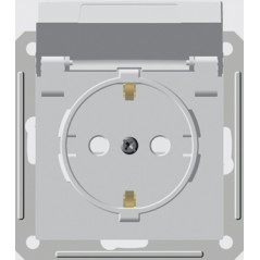 W59 Розетка с крышкой с заземлением в рамку IP44 белая