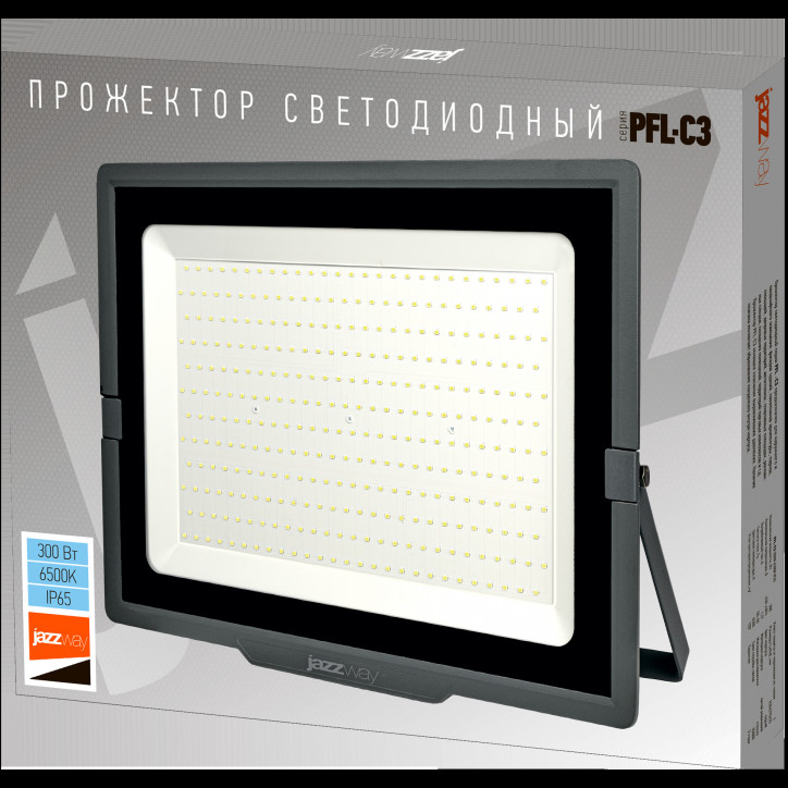 Прожектор светодиодный ДО-300Вт 6500К 25500Лм IP65 с клапаном выравнивания давления Jazzway