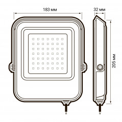 PFL- V 50w 6500K IP65 Jazzway