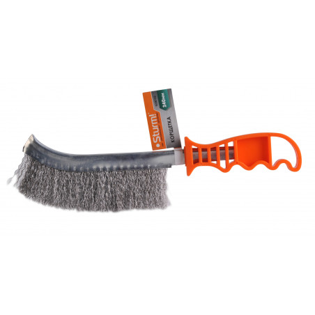 Корщетка со стальной щетиной и пластиковой рукояткой